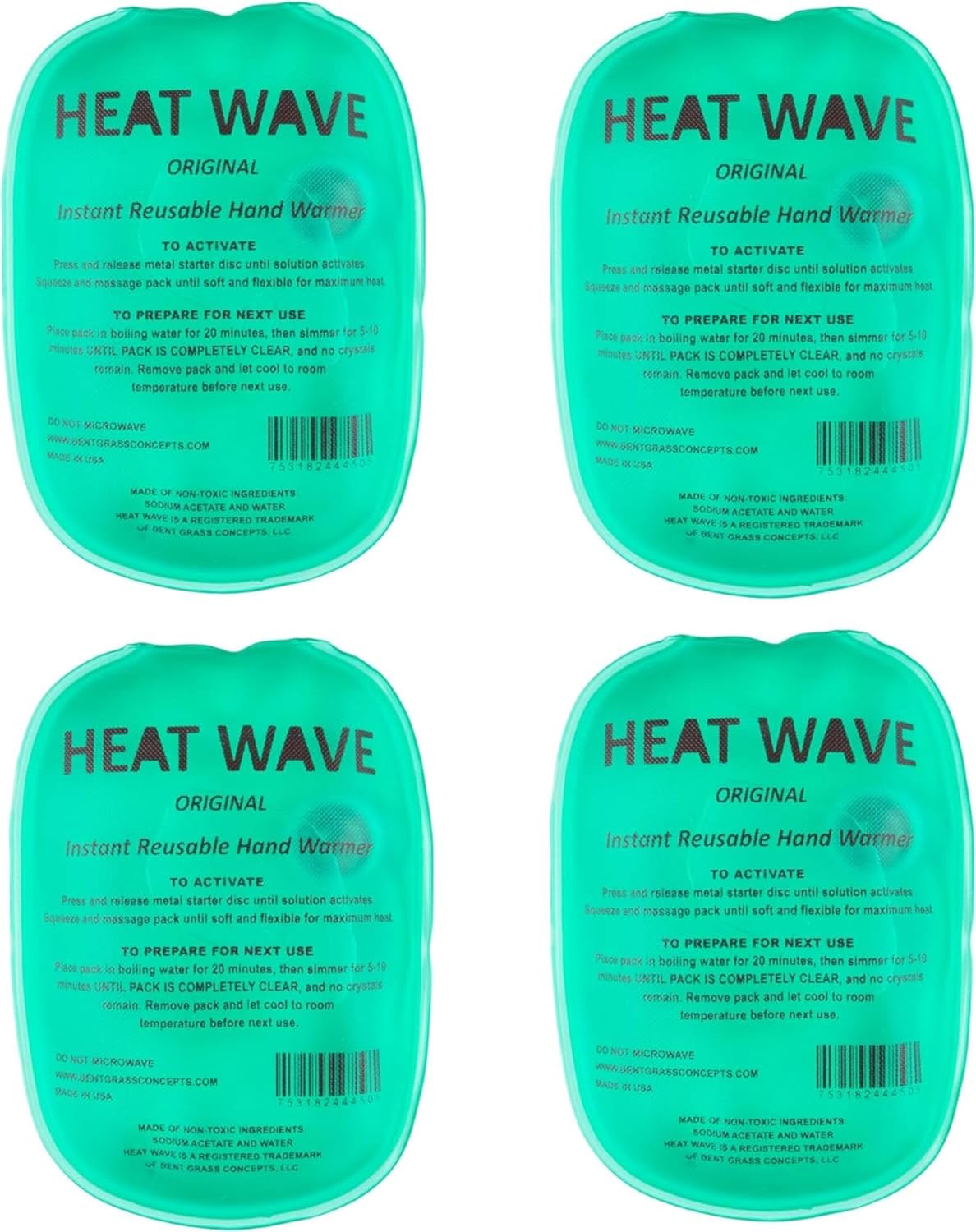 Heat Wave 3x5 Hand Warmers - 2-Pack, 4-Pack, or Bulk Multi-Packs